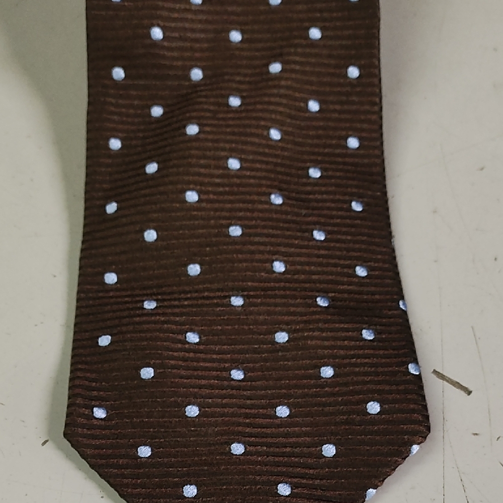Elegant Brown Polka Dot Tie
